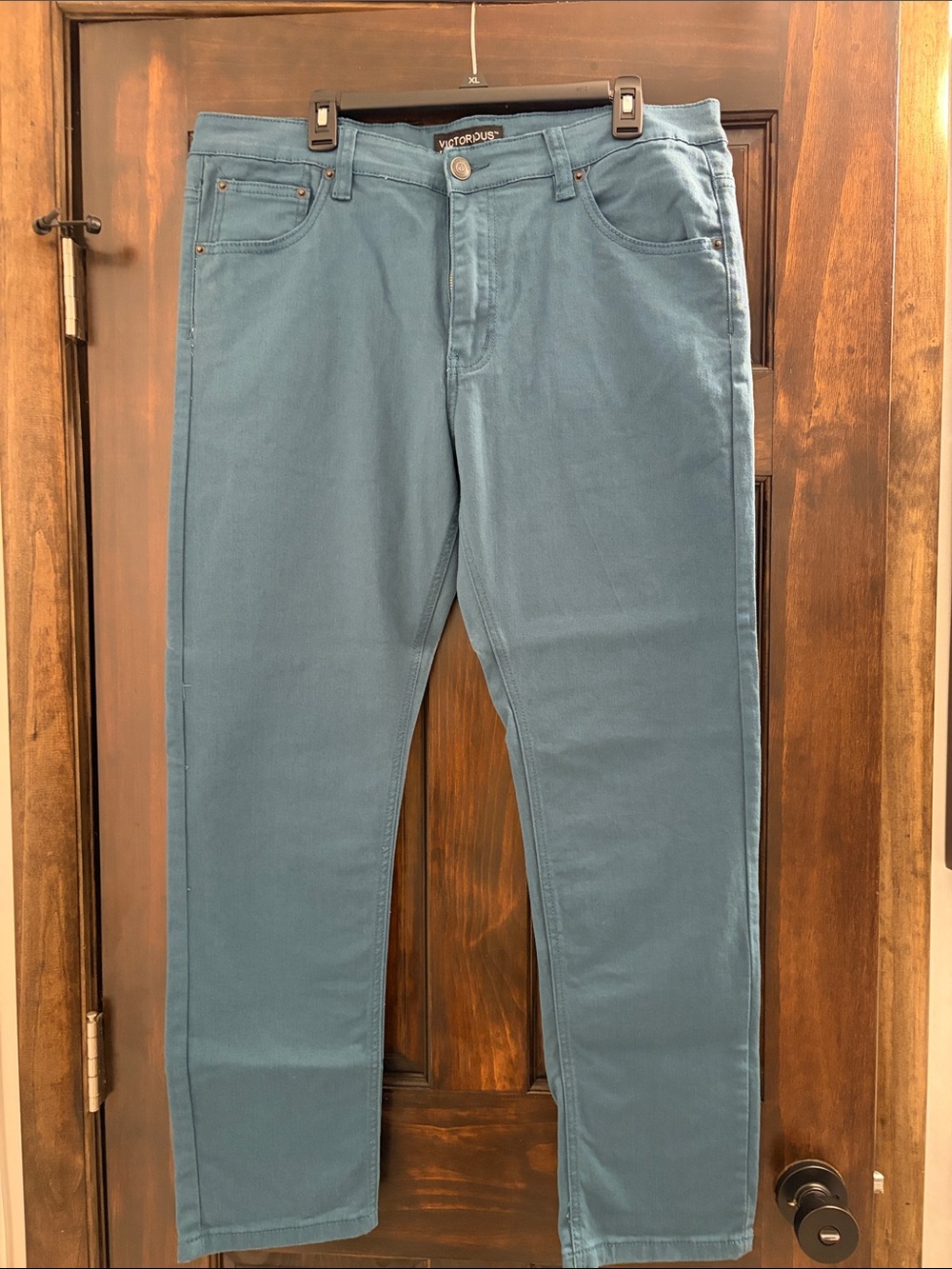Victorous Slim Straight Men's Jeans in Teal